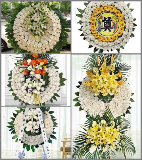 湖北黄冈市黄梅县濯港镇胡坝村花圈速递