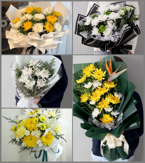 湖北黄冈市黄梅县濯港镇胡坝村白事花束代送